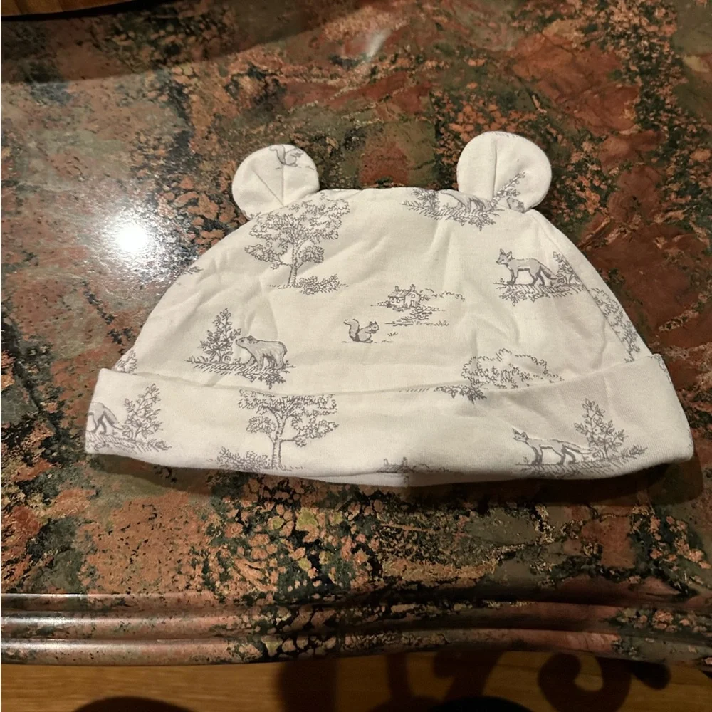 JANIE and JACK baby Toile Bear Ear Beanie
